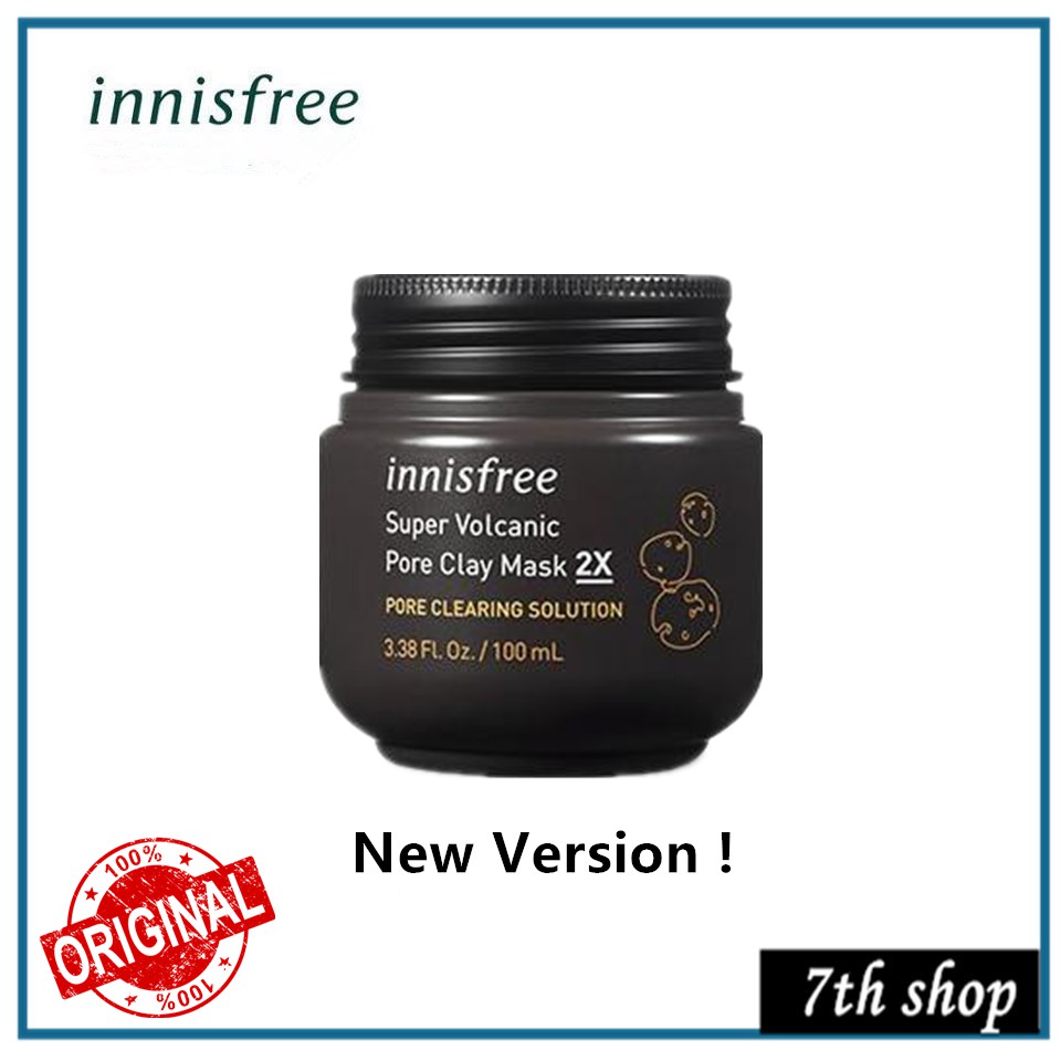 (100 ori) Innisfree Super Volcanic Pore Clay Mask 2X 100ml (korea