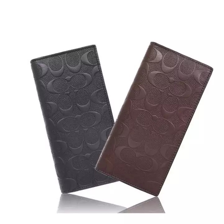 NWT Coach Men's Breast Pocket Mahogany Embossed Leather
