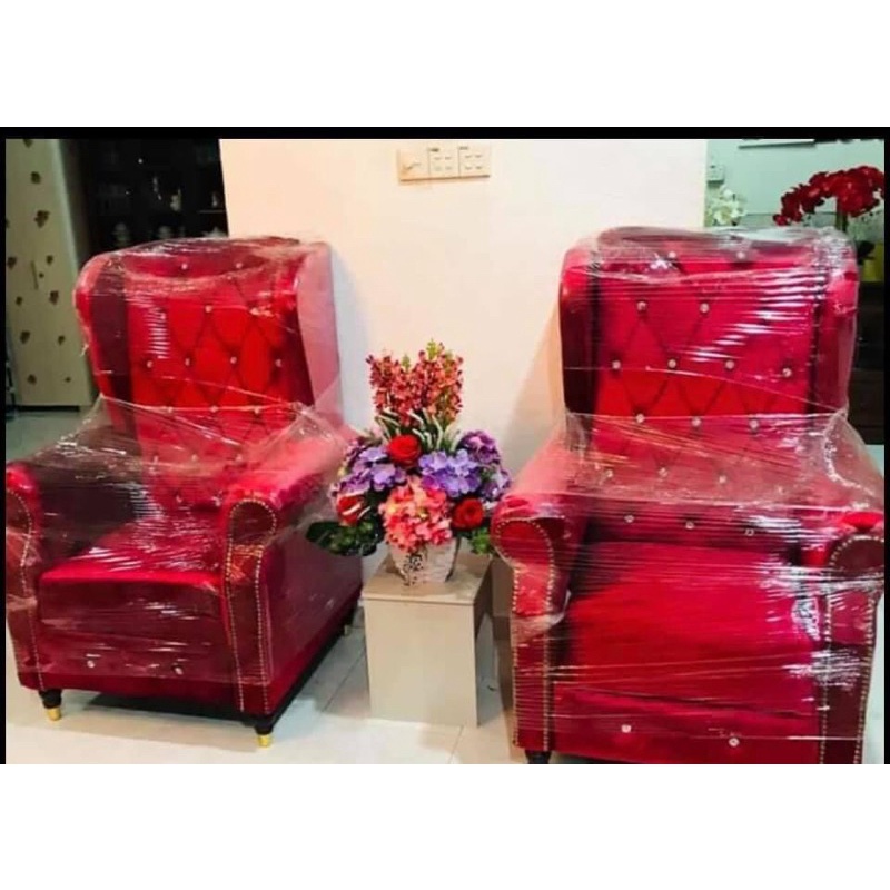 Wing Chair Chesterfield Mewah Harga Kilang Ready Stock (HARGA BOOKING