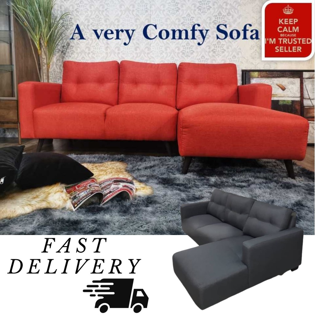 L Shape Sofa/Modern Sofa/3 Seater Sofa/Corner Sofa/Sofa Murah/Sofa