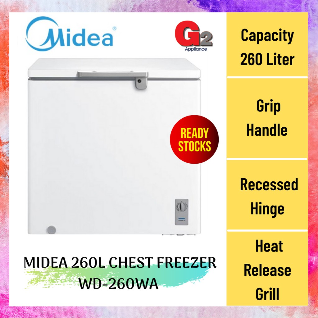 MIDEA (SEND BY LORRY+AUTHORISED DEALER )CHEST FREEZER WD260 (260L