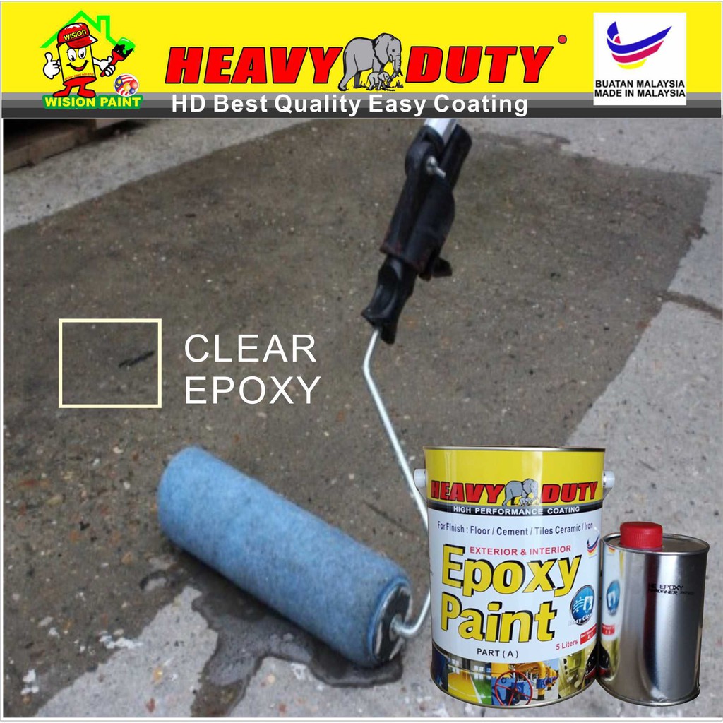 5L ( Clear Epoxy ) Epoxy Paint ( Heavy Duty Coating Brand ) Floor