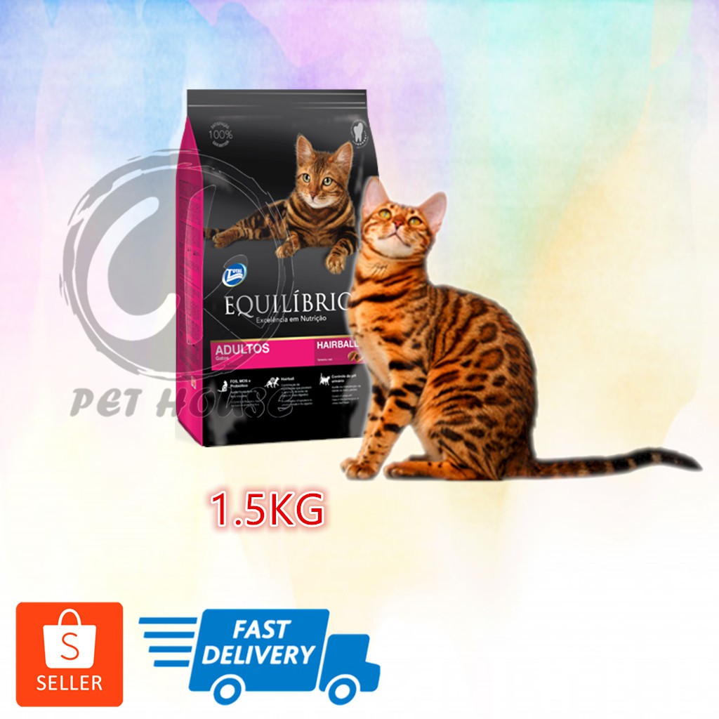 Equilibrio Adult Cat (Cat Food) 1.5KG / Makanan Kucing Shopee Malaysia