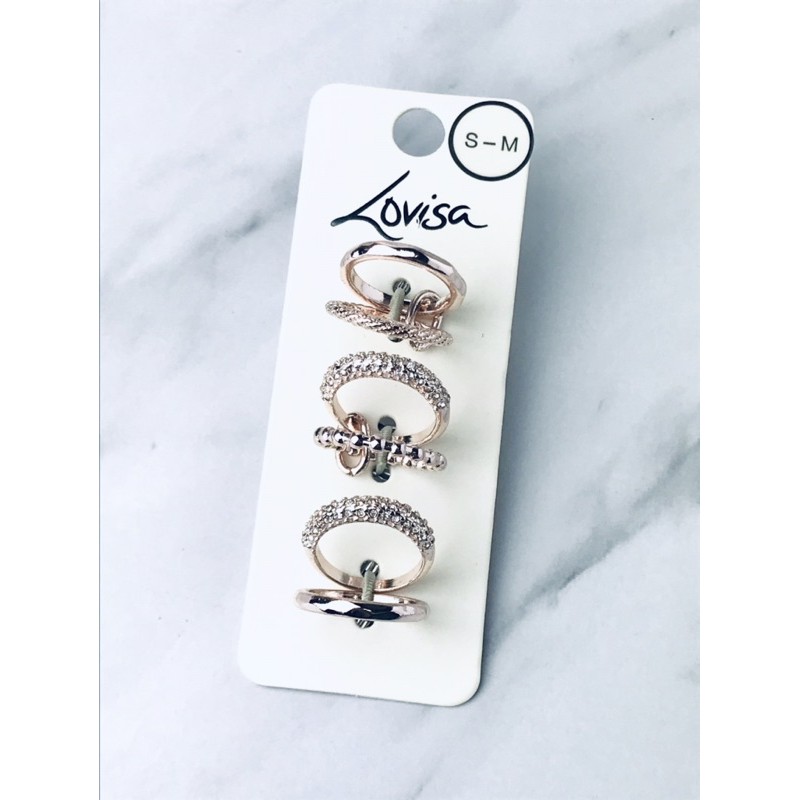 LOVISA Joint Ring 3 Pack Shopee Malaysia