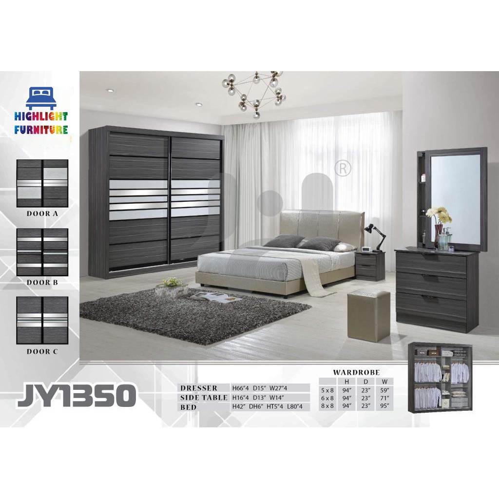 Bedroom set 8x8 Furniture set bilik Shopee Malaysia