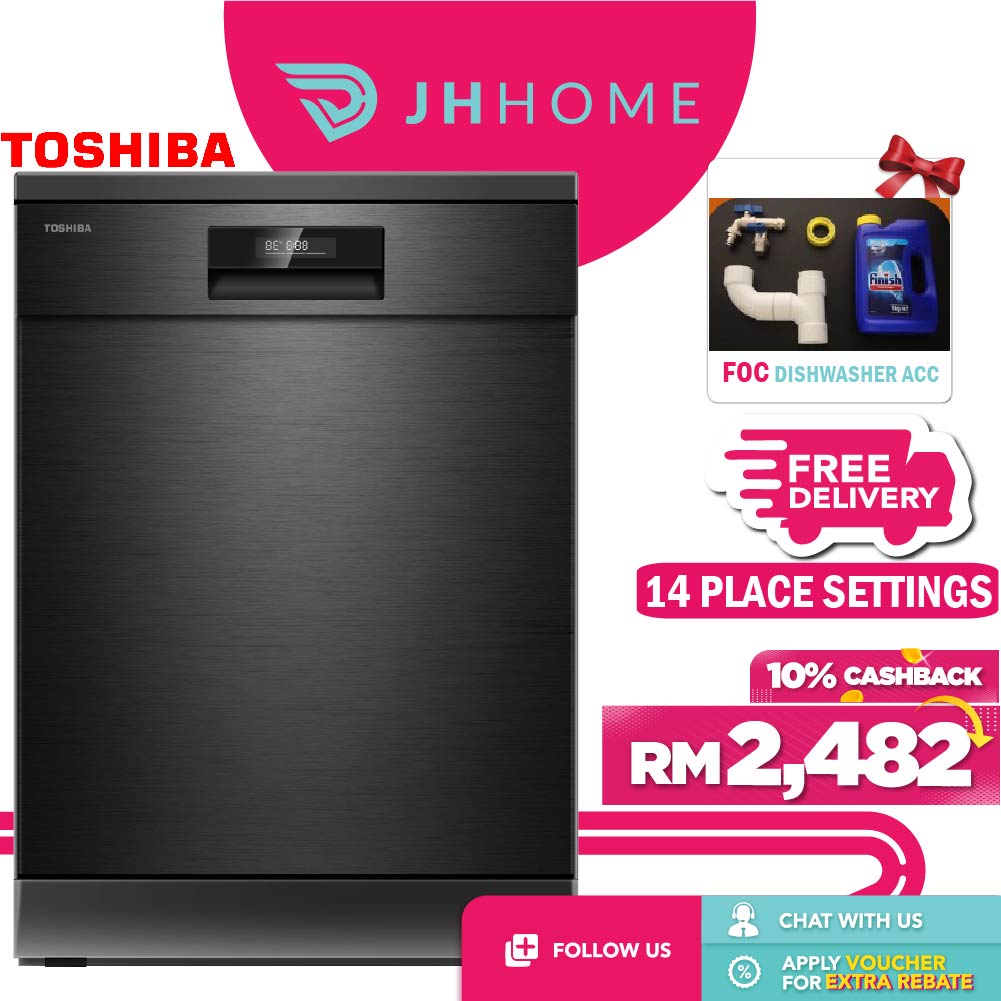 Toshiba 14 Place Setting Freestanding Dishwasher DW14F2 UV
