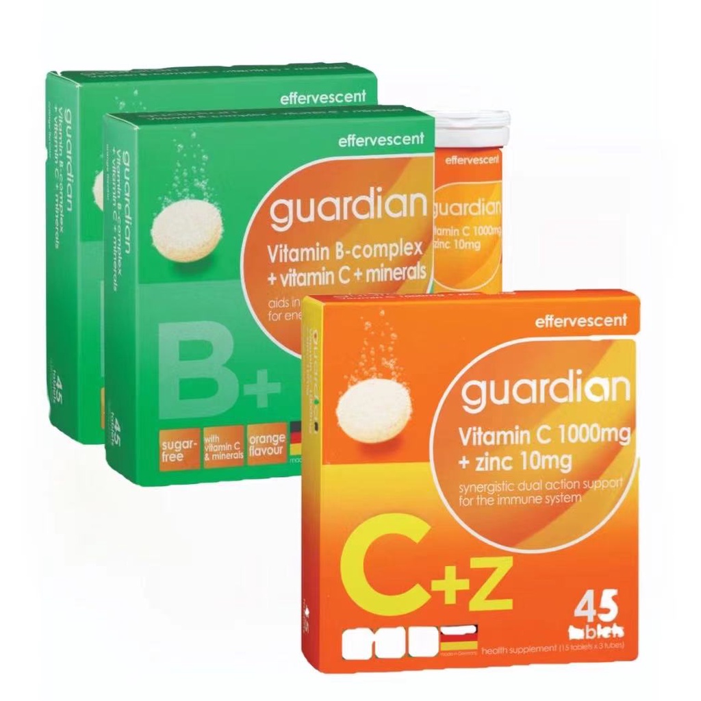 Guardian Effervescent Vitamin C 1000mg + Zinc 10mg 30s / Vitamin B