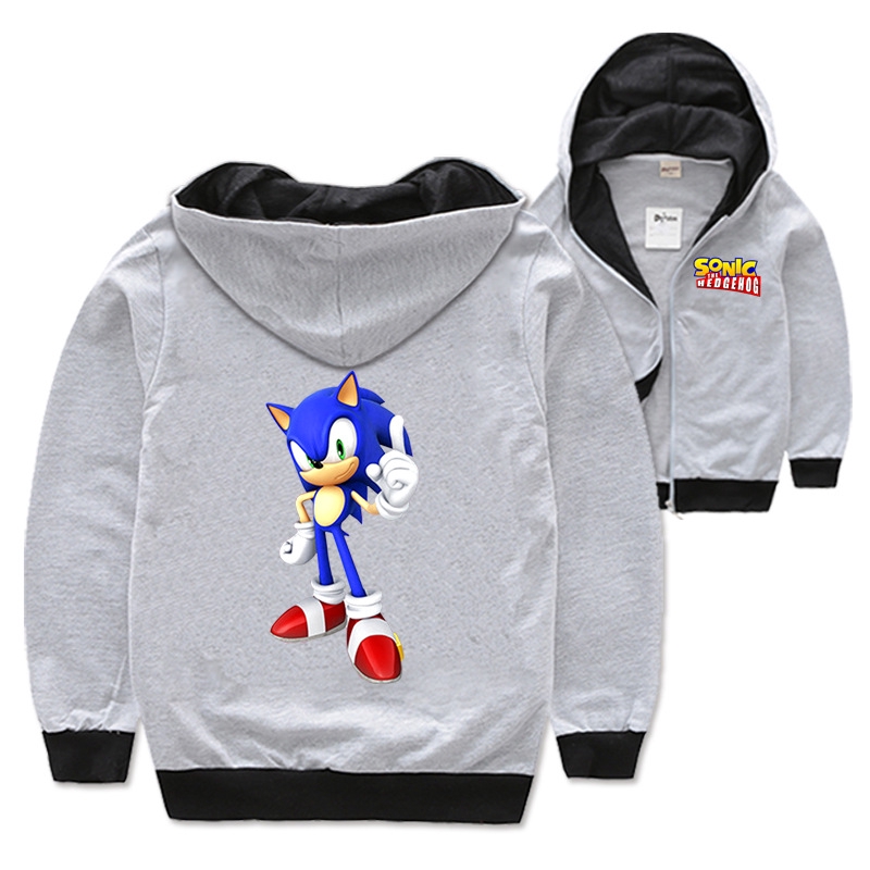 Sonic the Hedgehog kids Zipper Hoodie Children's Hoodie boys Outerwear Kids Jacket Shopee Malaysia