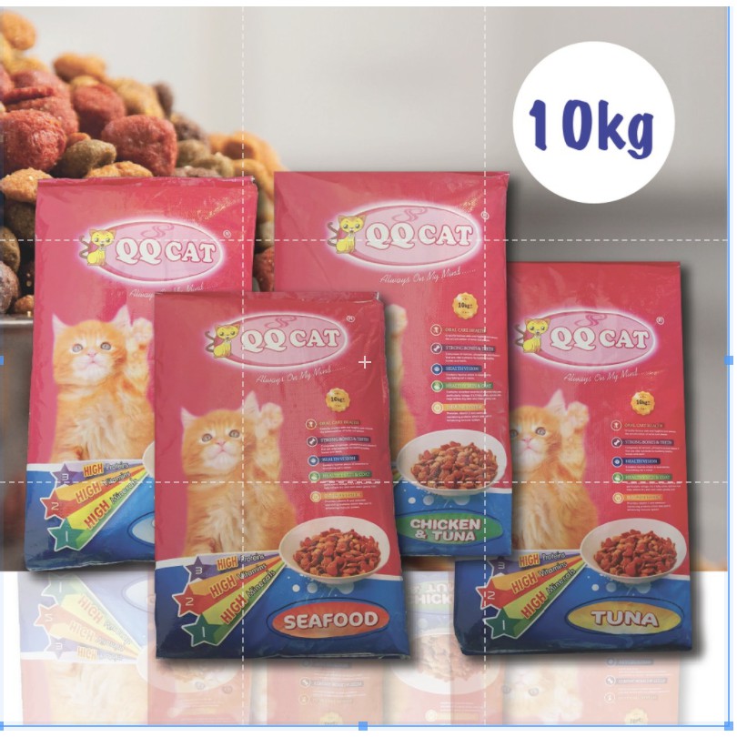 QQ CAT ORGANIC DRY CAT FOOD 10KG MAKANAN QQ CAT KUCING 10KG Shopee