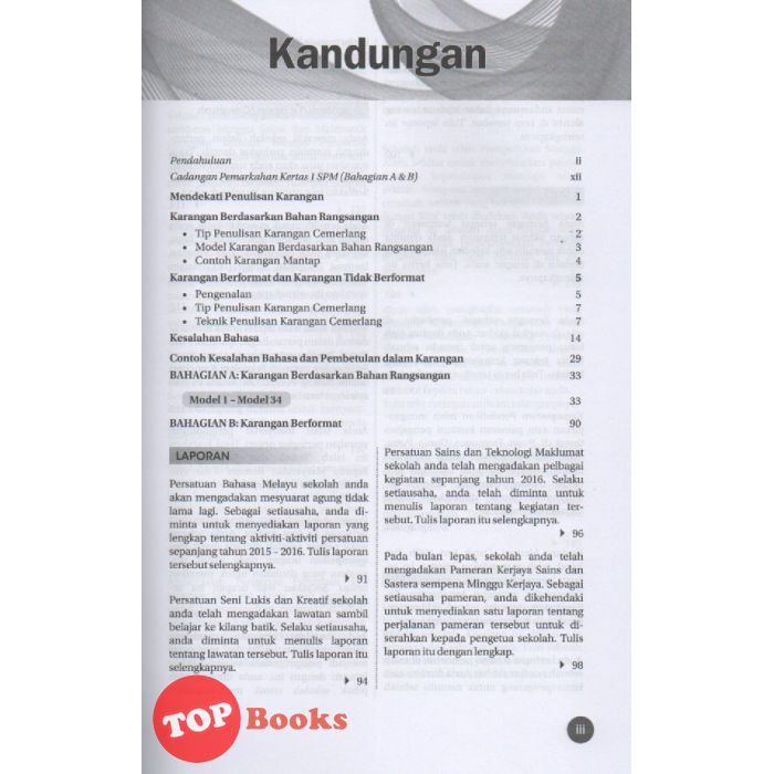 Format Karangan Laporan Spm