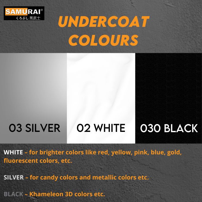 Samurai Spray Paint 44 Metallic Colours Motorcycle Aerosol Spray Paint