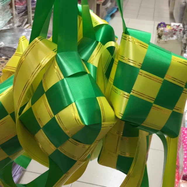 Ketupat Hiasan Hari Raya Pp Ribbon Minimum 15pcs And Above (READY STOCK