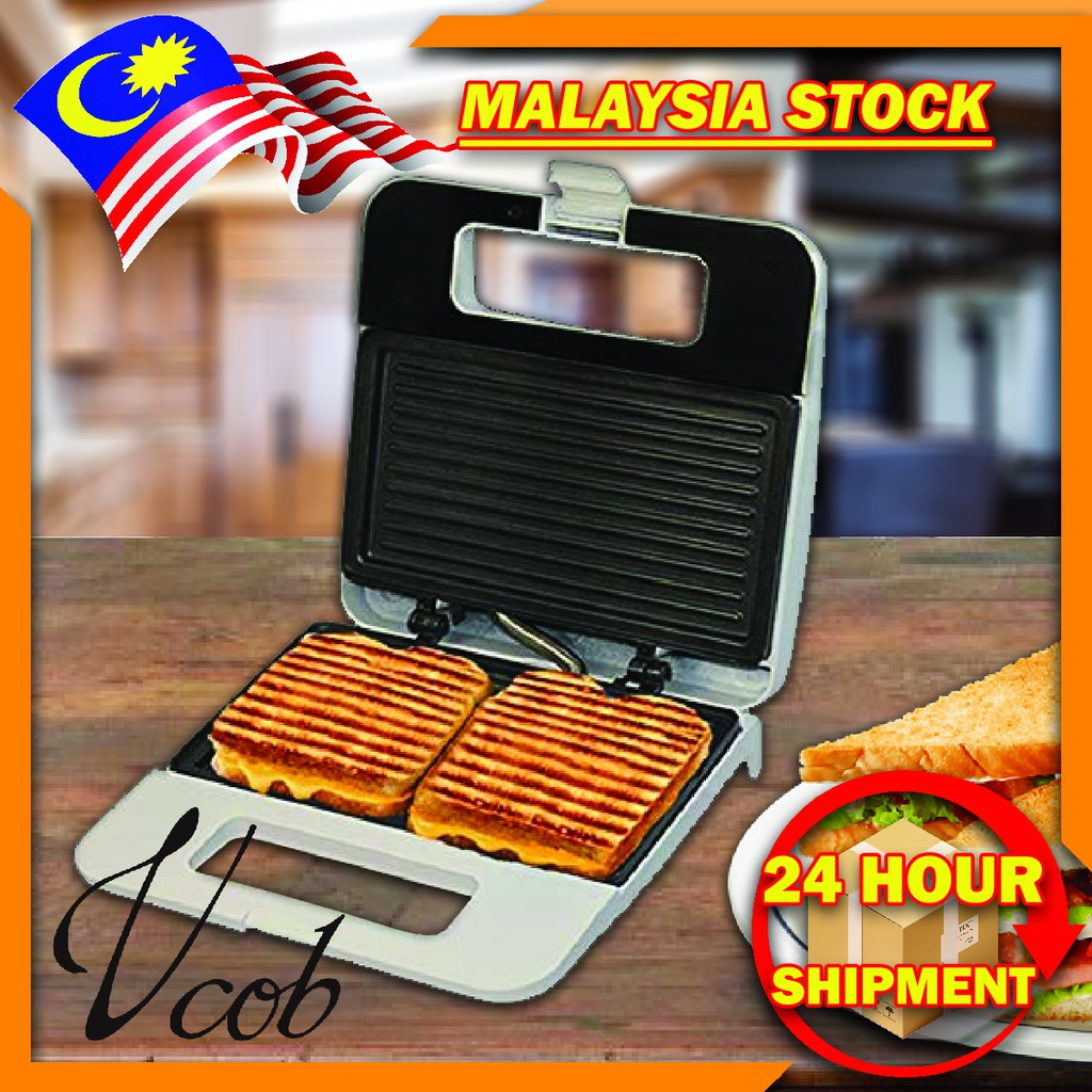 Original 750W Electric Egg Sandwich Maker Grilling Panini Baking Plates