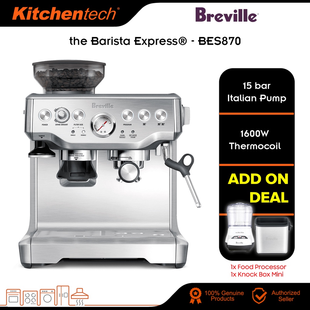Breville BES870 Barista Express Espresso Coffee Machine Coffee Maker