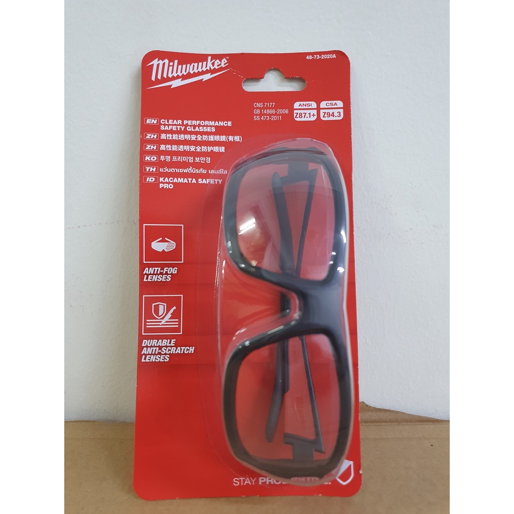 Original Milwaukee Clear High Performance Safety Glasses Model 4873