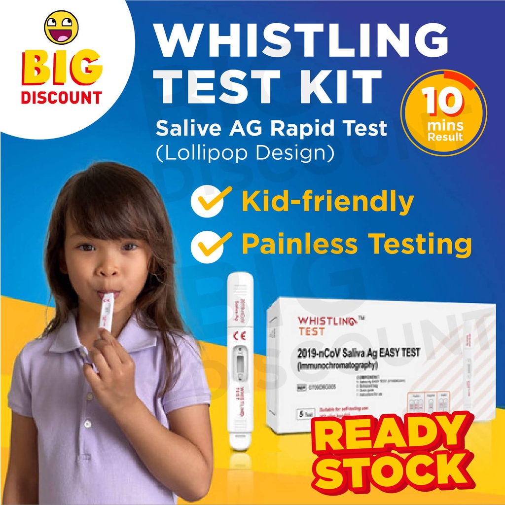 [POST IN 1DAY] Whistling COVID19 Home Rapid Antigen TEST Kit (RTK) Lollipop Design 1Kit