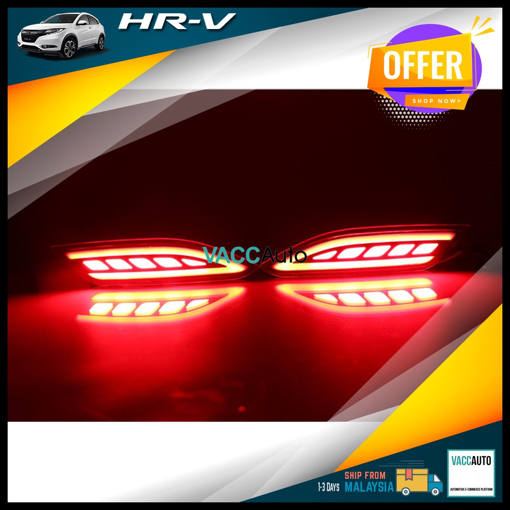 Honda HR-V Rear Reflector Lamp LED Light Bar Bumper Lamp HRV / VEZEL