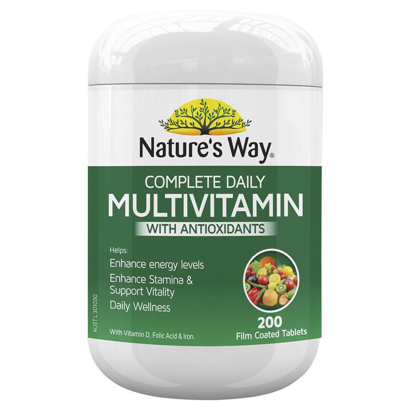 Nature's Way Complete Daily Multivitamin Australian Vitamins 200 Tablets Shopee Malaysia