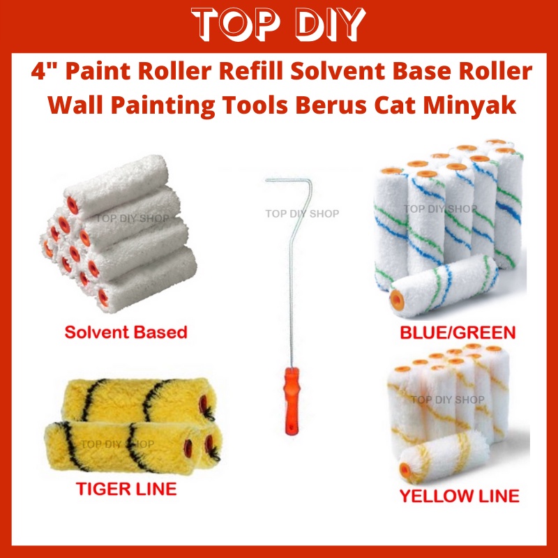 4" Paint Roller Refill Solvent Base Roller Wall Painting Tools Berus