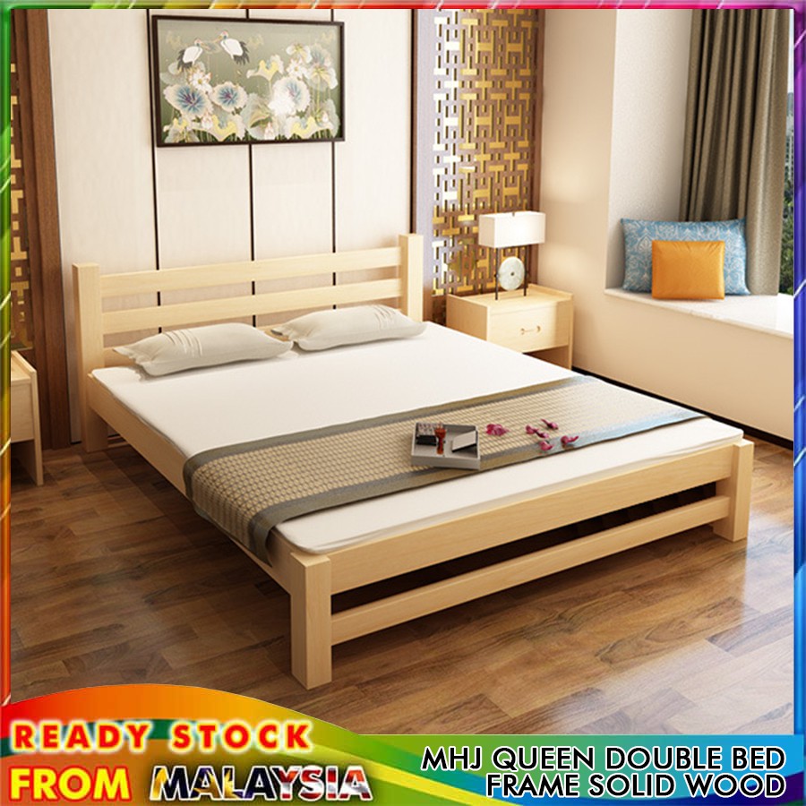 MHJ Furniture Art Design Queen Double Bed Frame / Katil Queen with
