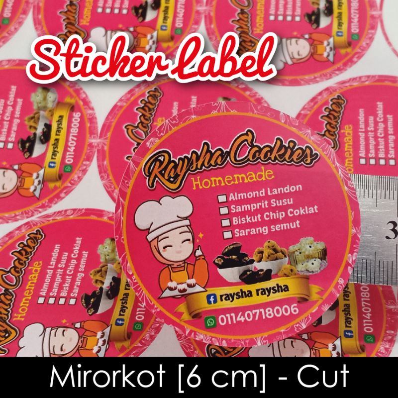 Sticker Label 6 cm ( Bulat / Petak) Shopee Malaysia