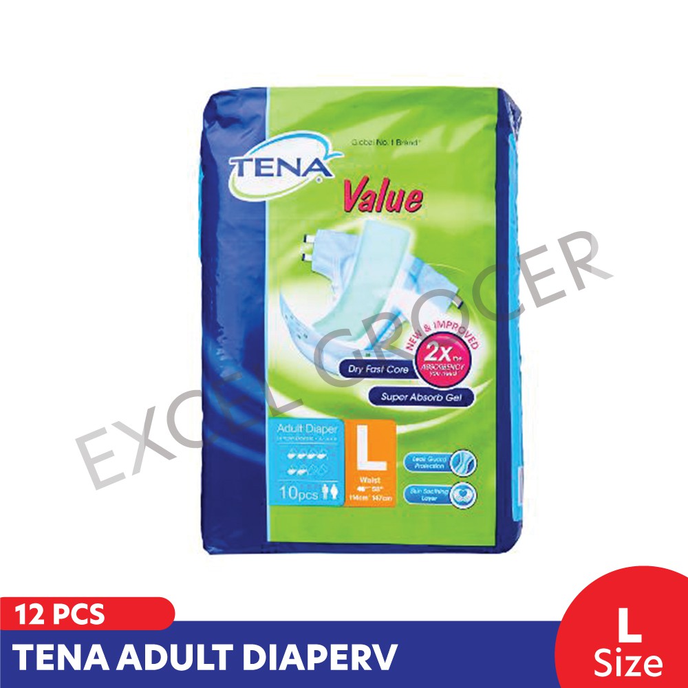 TENA Value Adult Diaper L 10's Shopee Malaysia