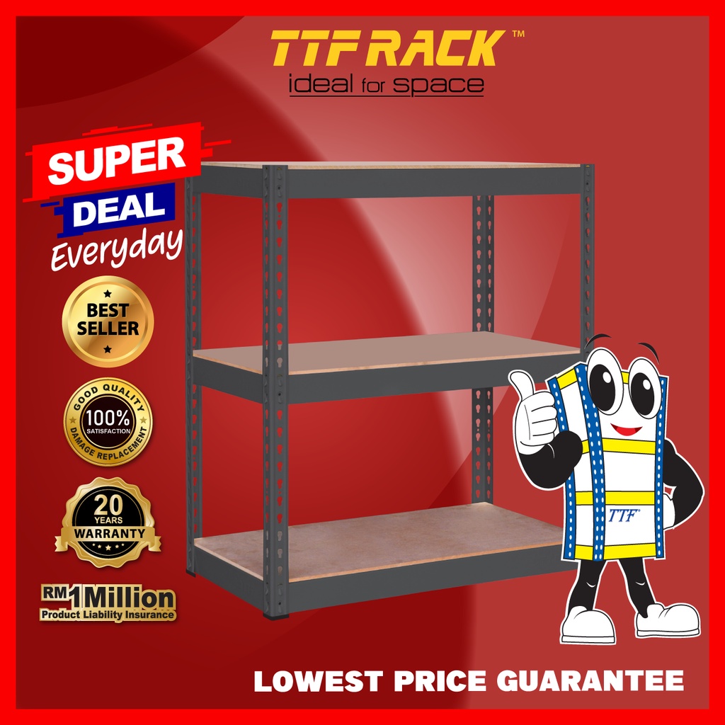 TTF Rack™ (E BOLTLESS RACK) Boltless Rack (H)36 H 36" Inch D 18" x L 36