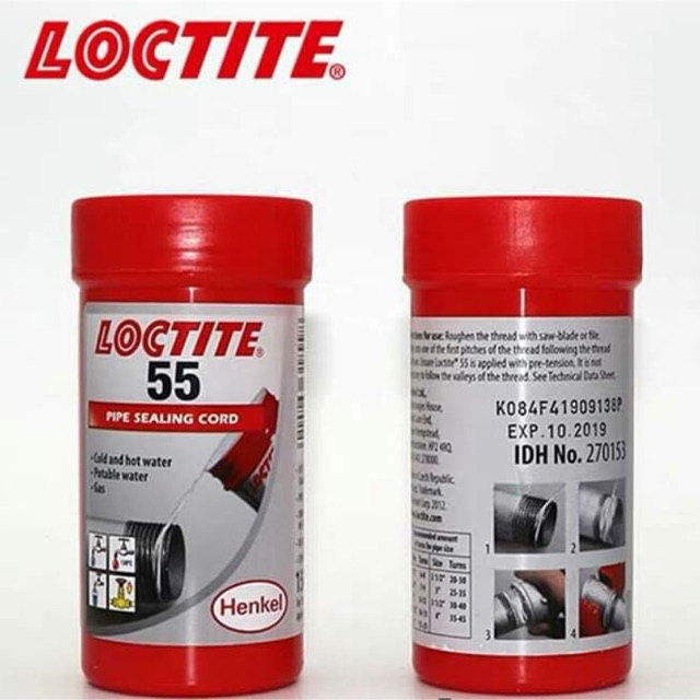 Loctite 55 Pipe Sealing Thread Cord for Water and Gas Leak Fix 160Meter