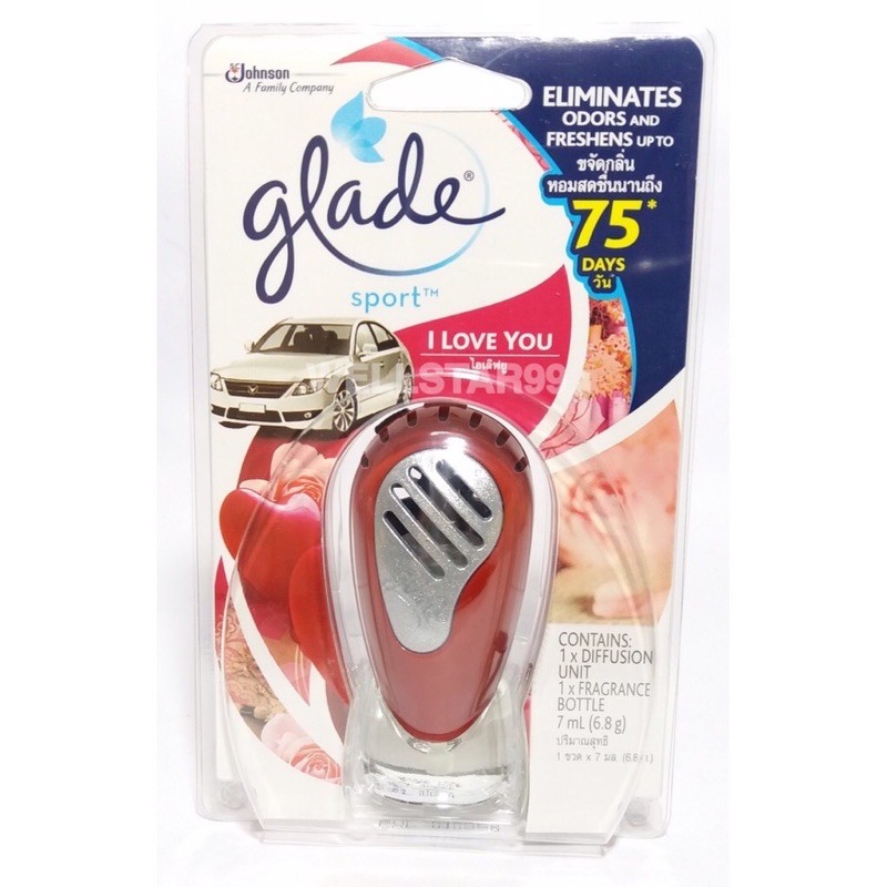 Glade Sport Car Air Freshener Starter I Love You 7ml Shopee Malaysia