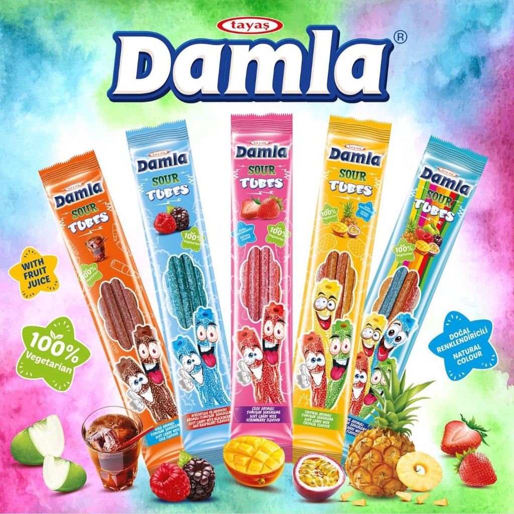 Damla Sour Tubes Soft Candy 35g *NEW ARRIVALS* Shopee Malaysia