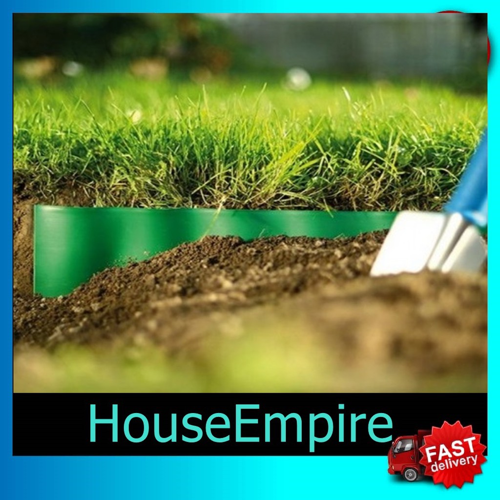 10cm x 9m Lawn Edging Border Fence Wall Grass Flower Garden Divider