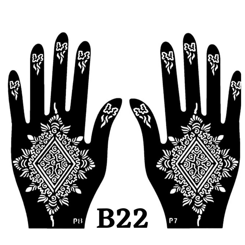 Sticker inai / Sticker Henna / Henna Stencil / Mehndi Stencil NEW