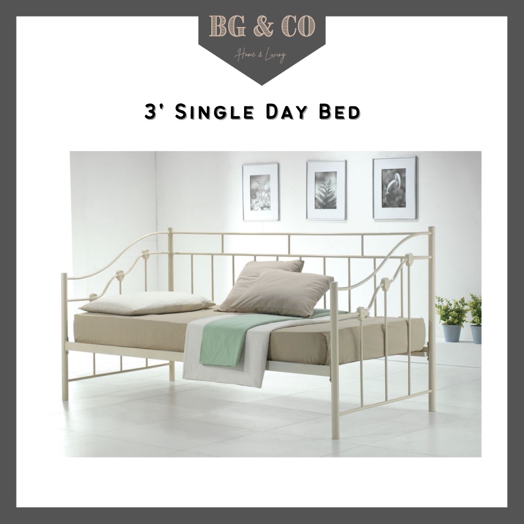 BG&CO 3' Single Day Bed Single Daybed Single Bed Frame Single Katil