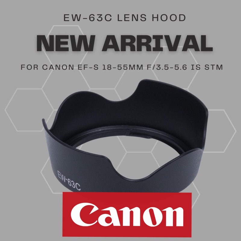 canon EW63C EW63C lens hood for canon 1855mm stm 1855mm II 1855mm III (1 years warranty