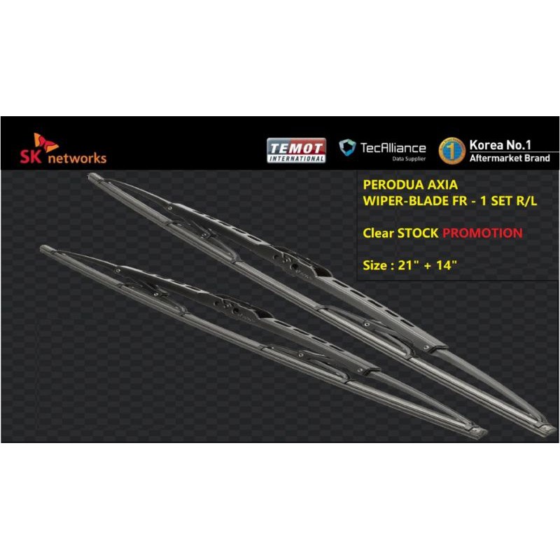 Perodua Axia Wiper Blade Front 1 Set R/L (SpeedMate) Shopee Malaysia