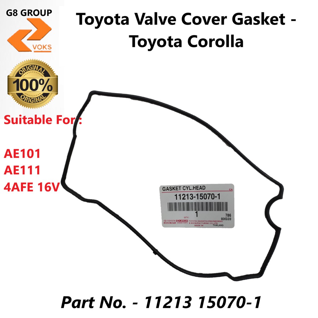 Toyota Valve Cover Gasket Toyota Corolla ( 11213 150701 ) Shopee