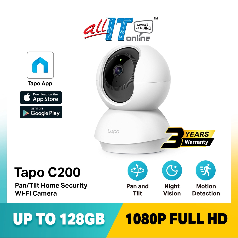 TPLink Tapo C200/C210 1080P Full HD Pan / Tilt Wireless WiFi Home