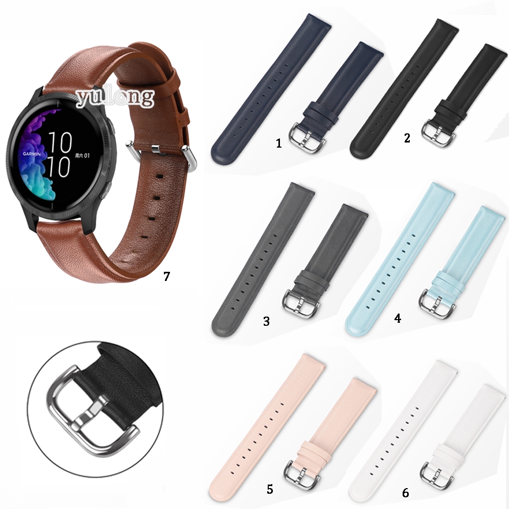 Leather Bands Watch Strap for Garmin Venu Sq Shopee Malaysia
