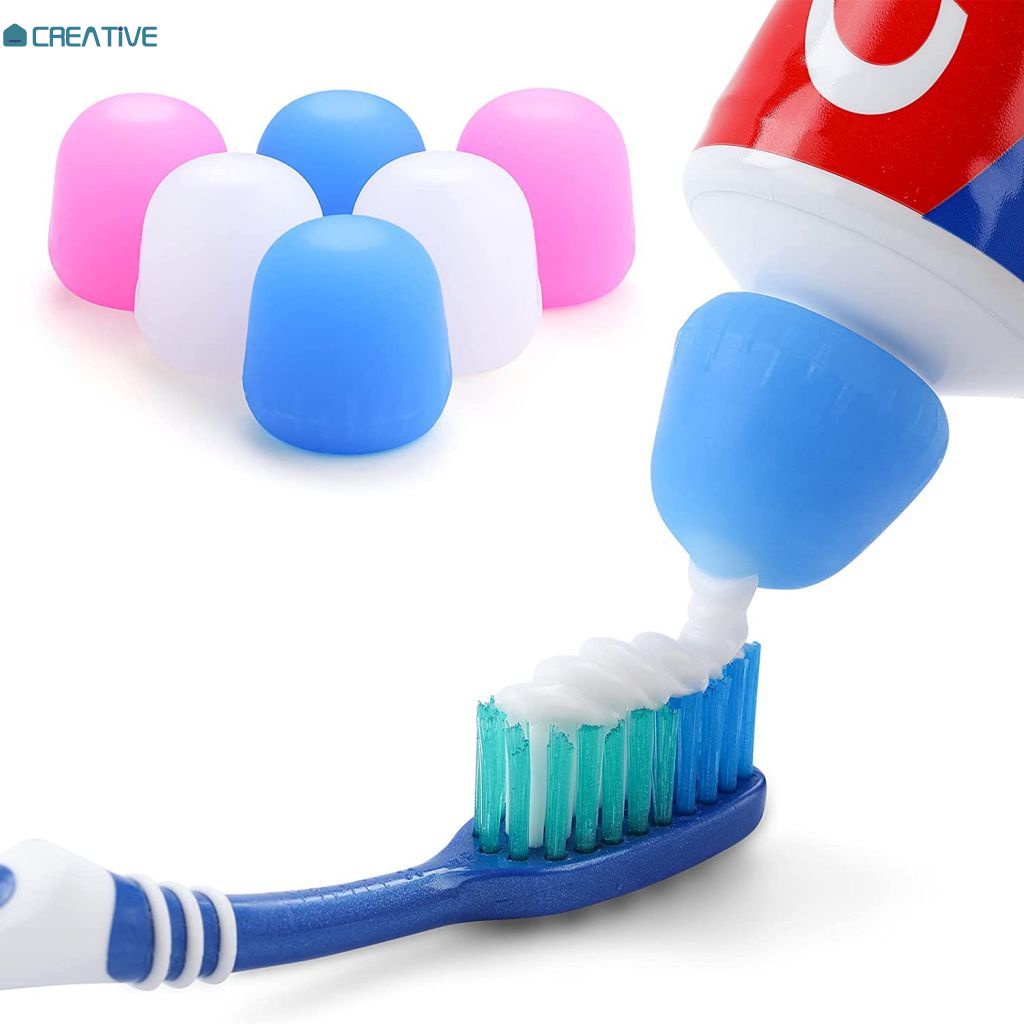 SelfClosing Toothpaste Cap Toothpaste Squeezer Toothpaste Pump Dispenser for Kids and Adults in