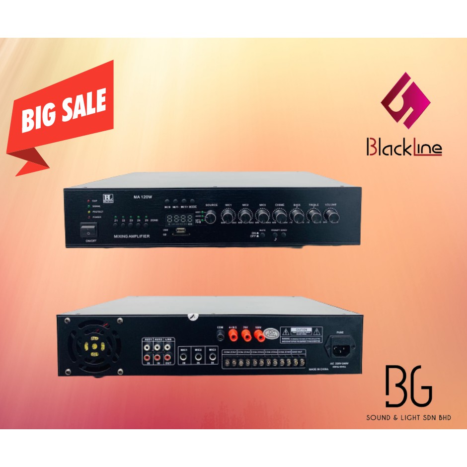 [Ready Stock]Blackline MA120W 120W Public Address PA System Mixing