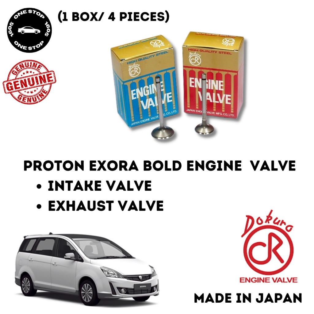 PROTON EXORA BOLD DOKURO JAPAN ENGINE VALVE INTAKE EXHAUST (1BOX