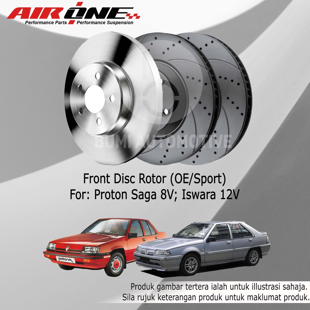 Proton Saga 8V Saga Iswara 12V Front (Depan) Disc Rotor Racing Disc