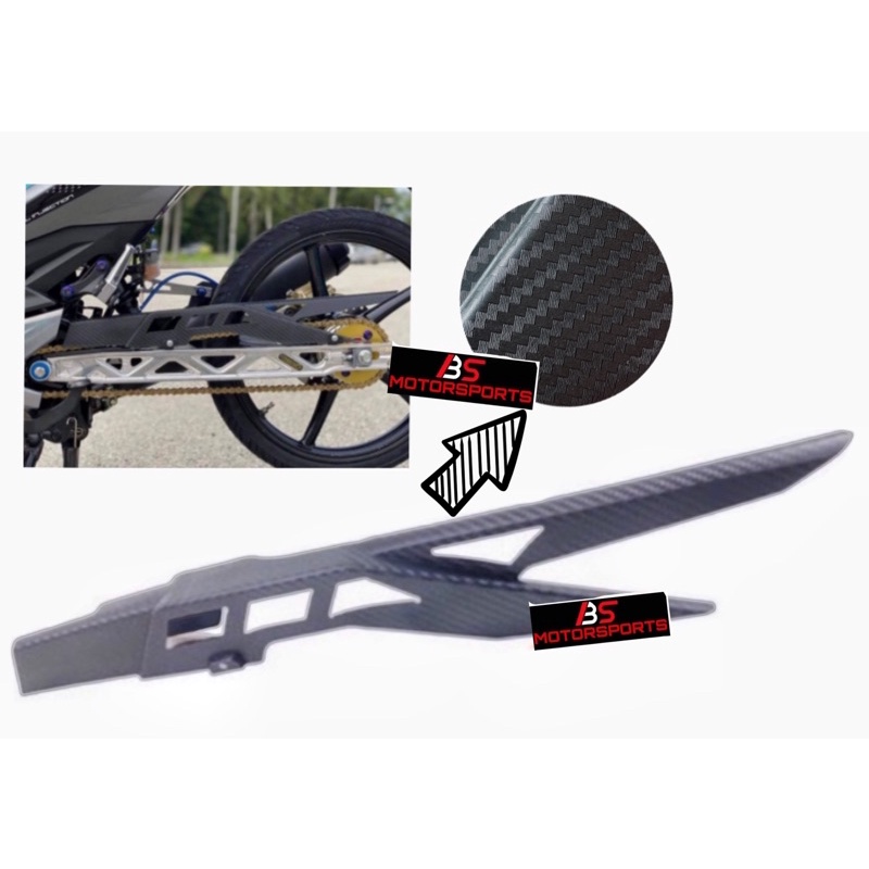 YAMAHA Y15ZR Y16ZR CHAIN COVER CHAIN CASE PVC COVER RANTAI ( CARBON