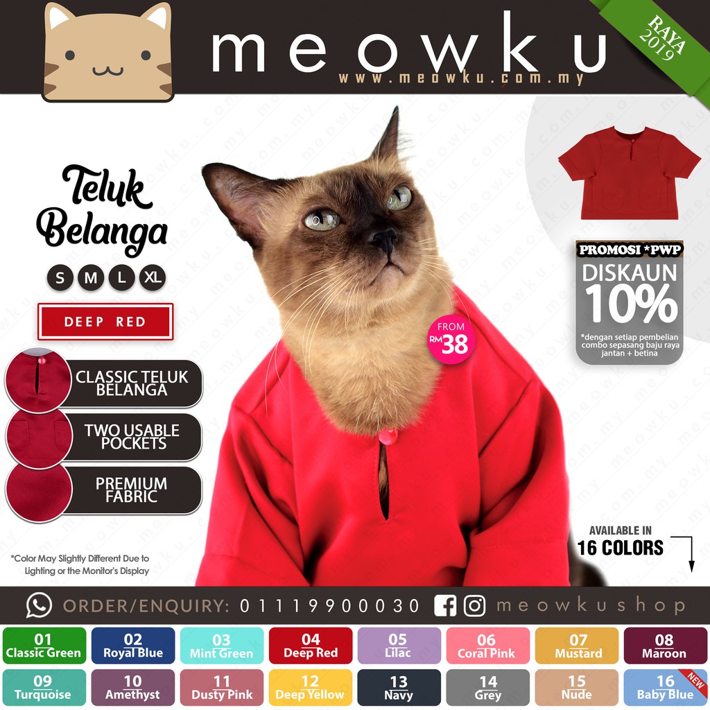 Baju Raya Kucing Betina BAJUKU