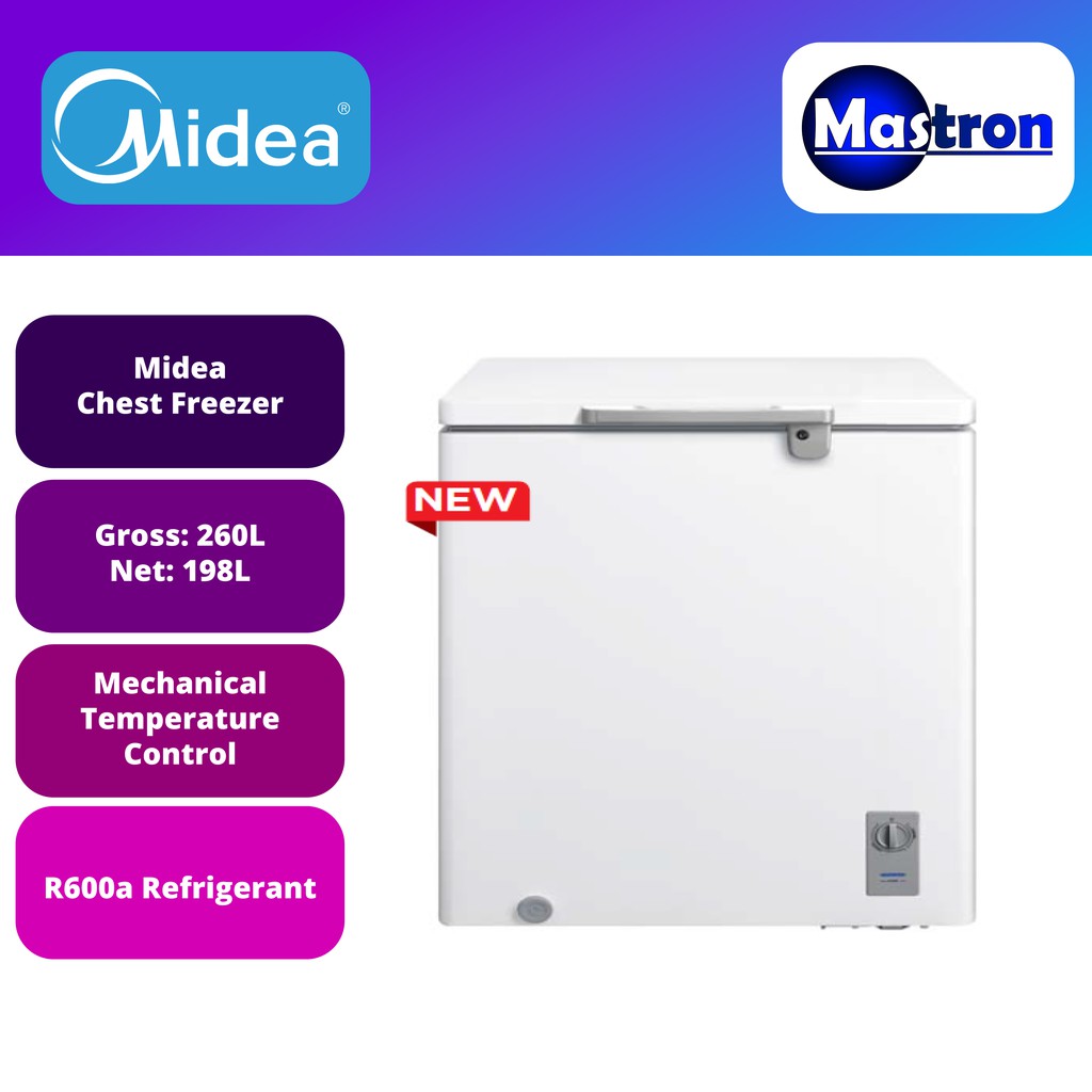 [2022 New Stock] Midea Chest Freezer 260L WD260WA Freezer Midea
