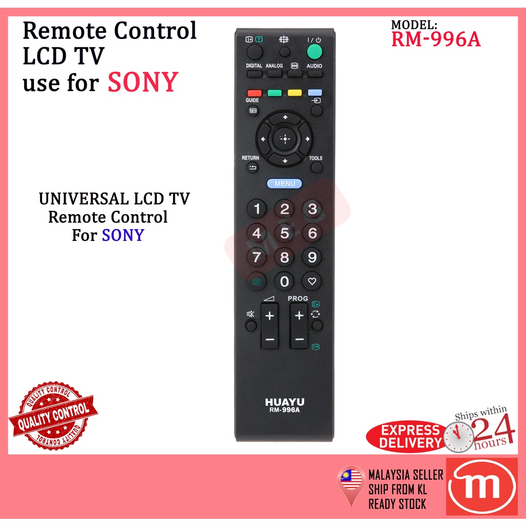 SONY LCD TV REMOTE CONTROL SONY LED TV REMOTE CONTROL REPLACEMENT HUAYU