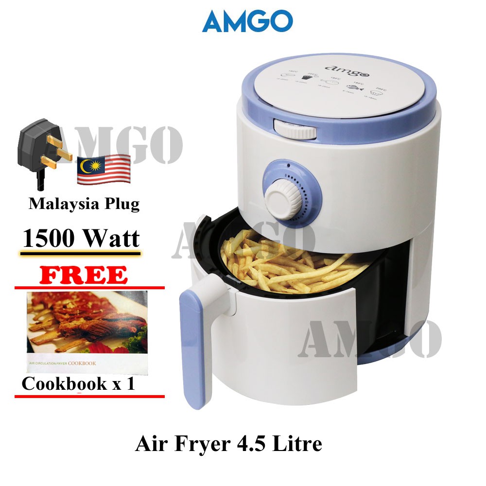 AMGO 4.5L High Capacity Air Fryer [Malaysia 3Pin Plug] Shopee Malaysia