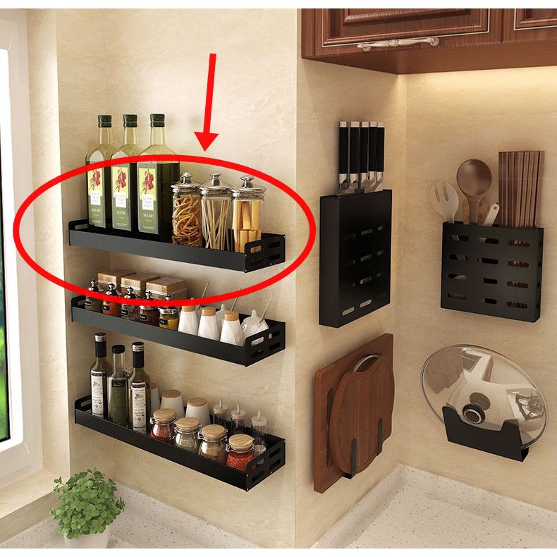 Kitchen Wall Rack Storage Organizer Spice Rack / Rak Rempah Dinding