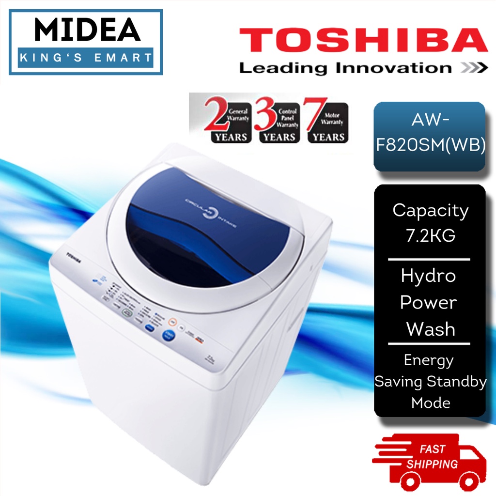 [Delivery by Seller] Toshiba 7.2Kg Washing Machine Circular Intake Wash