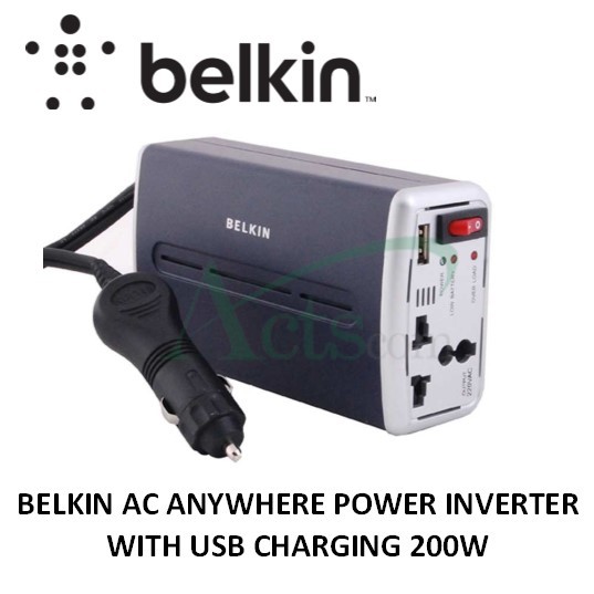 BELKIN AC ANYWHERE POWER INVERTER WITH USB CHARGING 200W Shopee Malaysia
